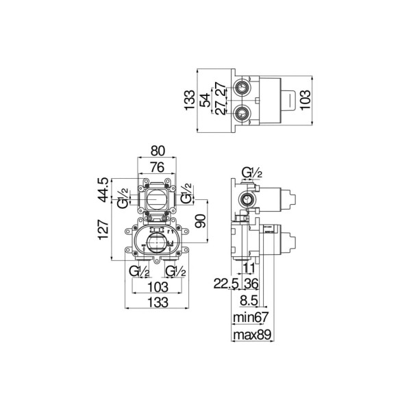 Смеситель для душа Nobili Live хром, скрытая часть (WE00102) Смеситель для душа Nobili Live хром, скрытая часть (WE00102)
