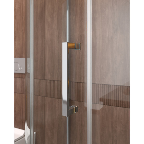 Душевой уголок Cezares Molveno 130x120x195 стекло прозрачное, профиль хром (MOLVENO-RH-11-130/120-C-Cr-IV)