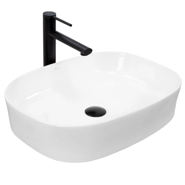 Раковина накладная Rea Angie 52x37,5 белый (REA-U4121)