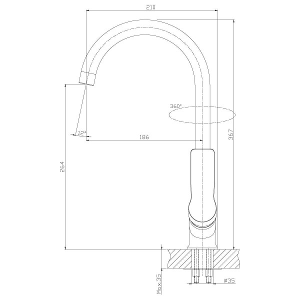 Смеситель для кухни Rossinka RS27-23 (RS27-23)