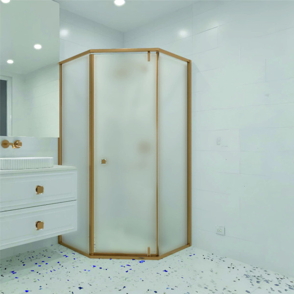 Душевой уголок RGW HO-088-G 900x900 стекло матовое-сатинат, профиль золото BRUSH (350608899-26)