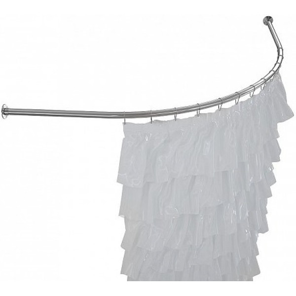 Карниз для ванны Aquanet Santiago 160х160 дуга, нержавеющая сталь Карниз для ванны Aquanet Santiago 160х160 дуга, нержавеющая сталь