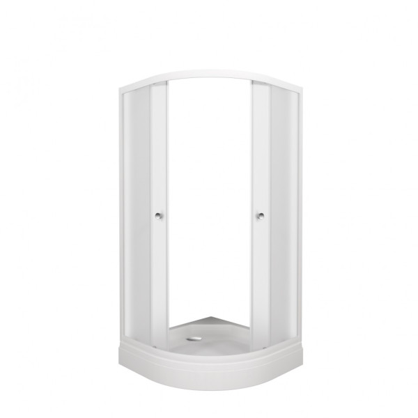 Душевое ограждение Triton Ультра 80x80 стекло матовое, профиль белый (DK357)