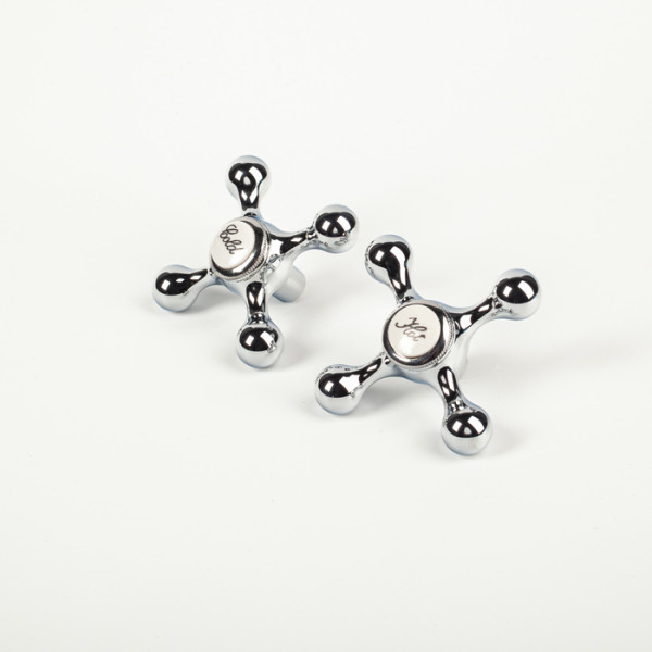 Маховик для смесителя 8x24 крест хром комплект 2 шт Iddis (991KR241SM)