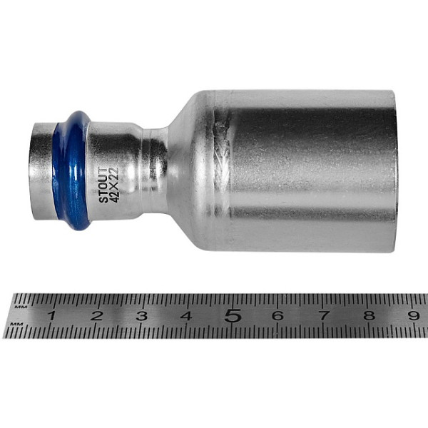 Муфта 42х22 однораструбная Stout SSS-2020 НПр-ВПр (нерж.ст., пресс) SSS-2020-004222 Муфта 42х22 однораструбная Stout SSS-2020 НПр-ВПр (нерж.ст., пресс) SSS-2020-004222