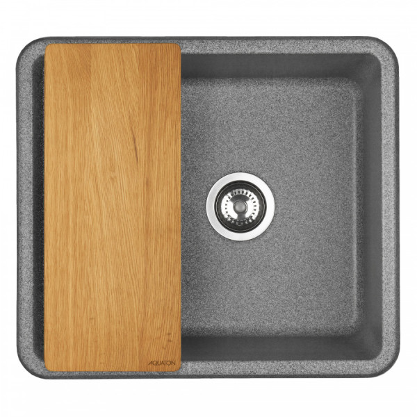 Мойка для кухни врезная Aquaton Беллис 510x570x250 серый (1.A724.9.32B.S23.0)