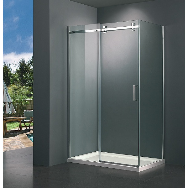 Душевой уголок BandHours Rimini - Glass 80х100 стекло прозрачное, профиль хром Душевой уголок BandHours Rimini - Glass 80х100 стекло прозрачное, профиль хром