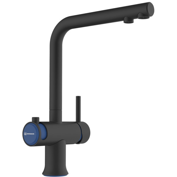 Смеситель для кухни Omoikiri Hotaru-GB-IB с переключателем на фильтр графит/Indigo blue (4994499)