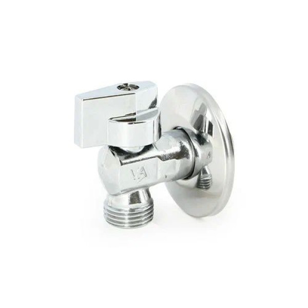 Кран угловой 1/2"х1/2" НН шаровый Uni-Fitt (рукоятка пластик) 185Z2000