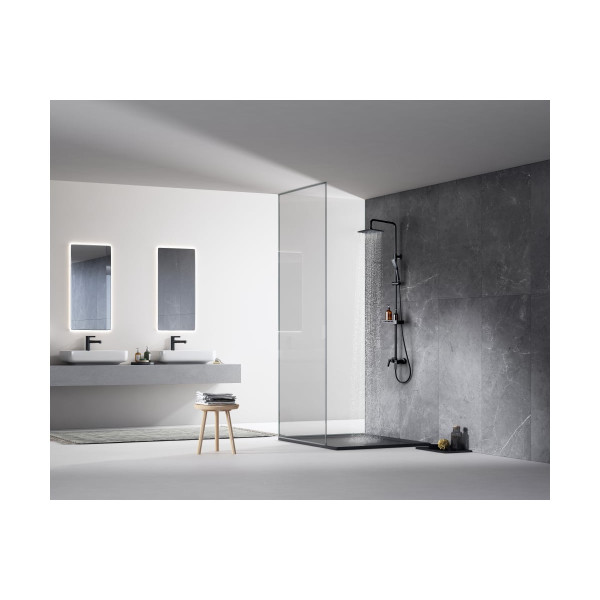 Система душевая Lemark Tropic (черный, смеситель, стойка, душевой шланг, душевая лейка, верхний душ (LM7002BL) Система душевая Lemark Tropic (черный, смеситель, стойка, душевой шланг, душевая лейка, верхний душ (LM7002BL)