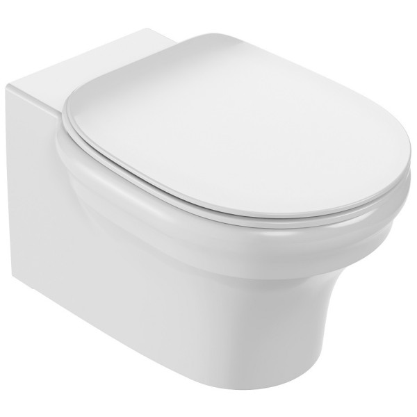 Сиденье для унитаза Jacob Delafon Cleo микролифт, термодюр, белое (E24048-0)