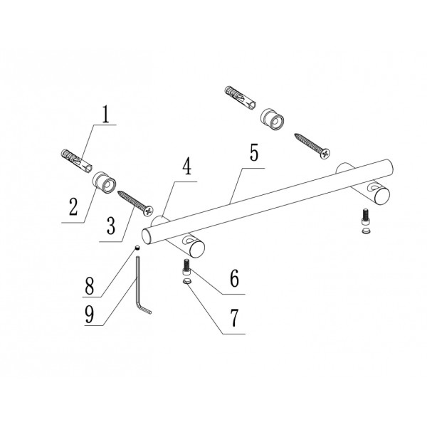 Полотенцедержатель Abber Osten 316 сталь брашированная (AA1853BST)