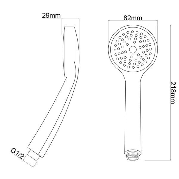 Лейка душевая Melodia 1 функция d82 хром (MKP26114)