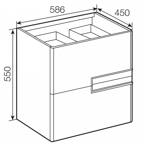 Тумба подвесная Roca Victoria Nord Ice Edition 586x450x550 белый (Z.RU93.0.273.0)