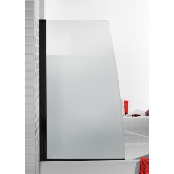 Душевые шторки для ванн Jacob Delafon Serenity 90x145 стекло матовое, профиль черный (E4933-BL)