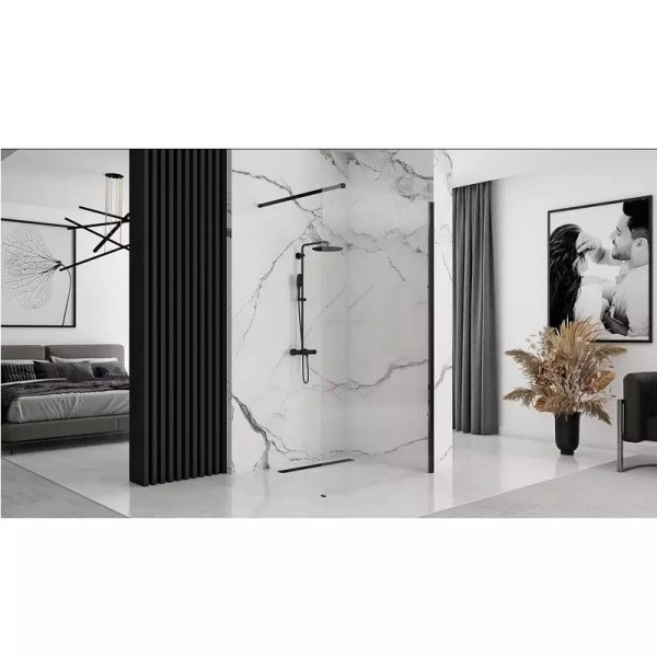 Душевое ограждение Rea Aero intimo 100x200 стекло прозрачное, профиль чёрный матовый (REA-K4121) Душевое ограждение Rea Aero intimo 100x200 стекло прозрачное, профиль чёрный матовый (REA-K4121)