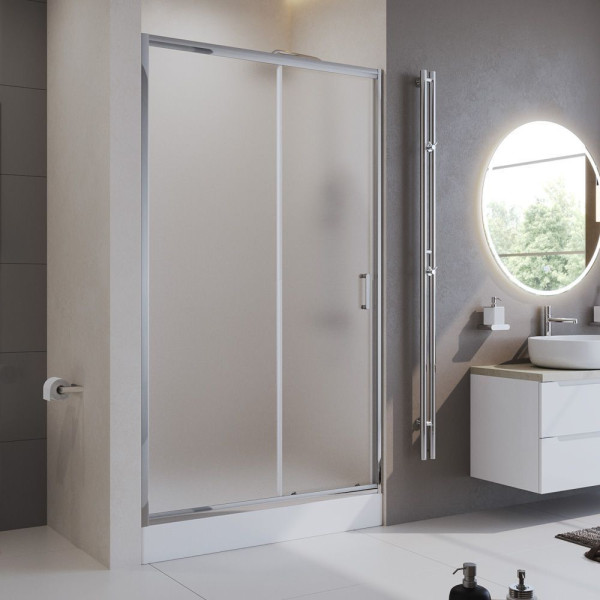 Душевые двери BelBagno Uno-195 120x195 стекло матовое, профиль хром (UNO-195-BF-1-120-P-Cr)