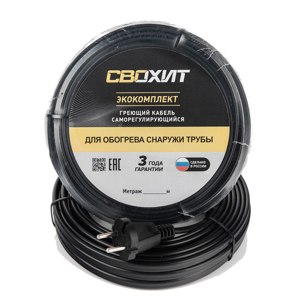 Комплект обогрева снаружи трубы Свохит ЭКОКомплект 16 (7 м) 112 Вт (вилка 1,5 м) ЭКО-11360 Комплект обогрева снаружи трубы Свохит ЭКОКомплект 16 (7 м) 112 Вт (вилка 1,5 м) ЭКО-11360