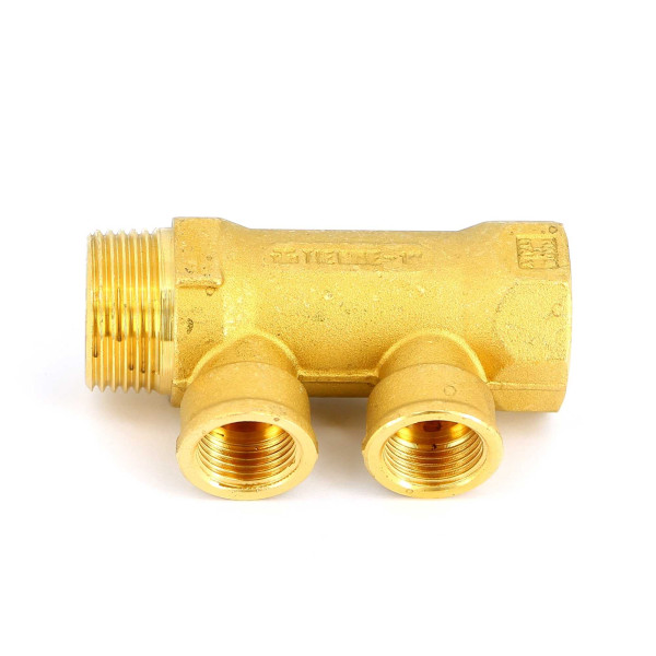 Коллектор "Tiemme" 2 отв. 1"*1/2"В (латунь) (1910061) Коллектор "Tiemme" 2 отв. 1"*1/2"В (латунь) (1910061)