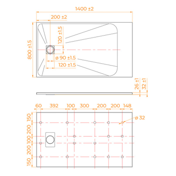 Душевой поддон RGW TSS-W 80x140 белый (553502814-01) Душевой поддон RGW TSS-W 80x140 белый (553502814-01)