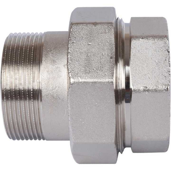 Сгон прямой (американка) 1/2" ВН Stout (никель, уплотнение o-ring кольцо) SFT-0041-000012