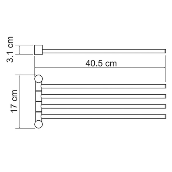 Полотенцедержатель WasserKRAFT золото глянцевое (K-1034PG)