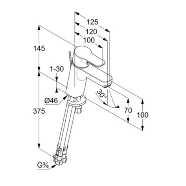 Смеситель для раковины Kludi Pure&Easy хром (372750565) Смеситель для раковины Kludi Pure&Easy хром (372750565)