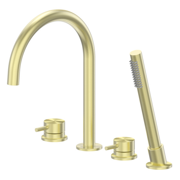 Смеситель на борт ванны Abber Wasser Kreis 316 золото брашированное (AF8113BG)