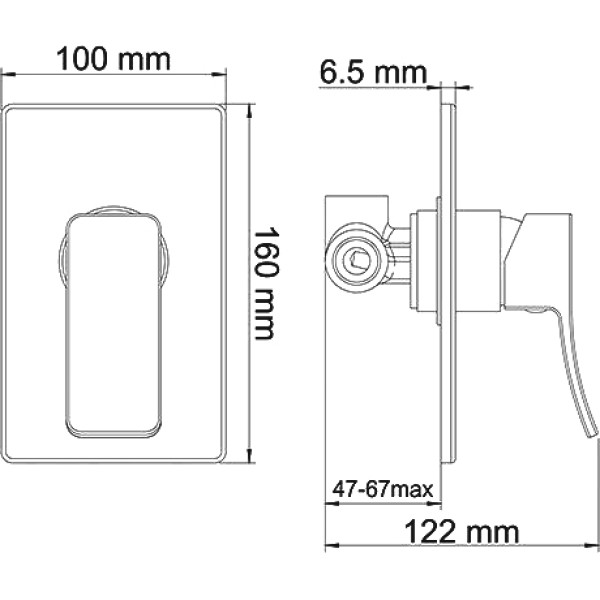 Смеситель для душа WasserKRAFT Exter светлая матовая бронза (1651) Смеситель для душа WasserKRAFT Exter светлая матовая бронза (1651)