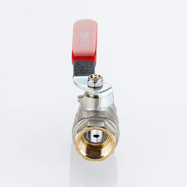 Кран угловой 1/2" НН шаровый со сгоном Valtec Base-ГОСТ (красная бабочка) VT.229S.N.04