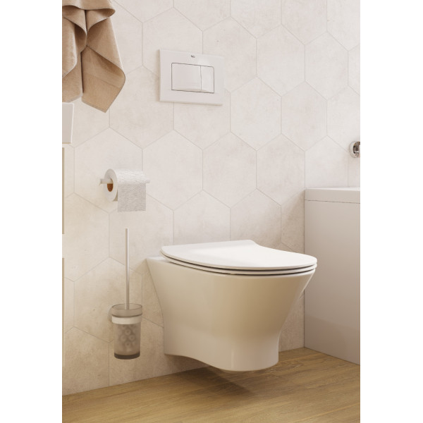 Инсталляция для подвесного унитаза Roca FARO с подвесным унитазом, с сиденьем микролифт+клавиша Roca Active В01, хром глянец (Z.RU93.0.761.3)