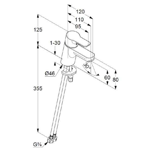 Смеситель для раковины Kludi Pure&Easy хром (373870565) Смеситель для раковины Kludi Pure&Easy хром (373870565)