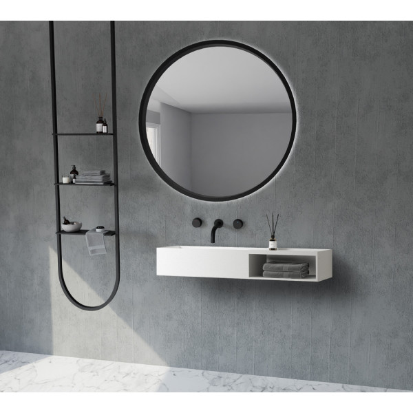 Тумба-раковина подвесная Abber Stein 200x1200x400 белая матовая (AS2649-1.2)