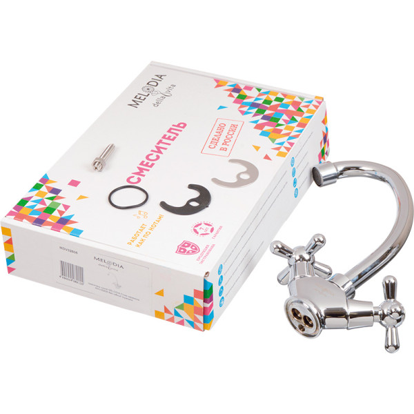 Смеситель для кухни Melodia della vita Cross хром (MDV32505) Смеситель для кухни Melodia della vita Cross хром (MDV32505)