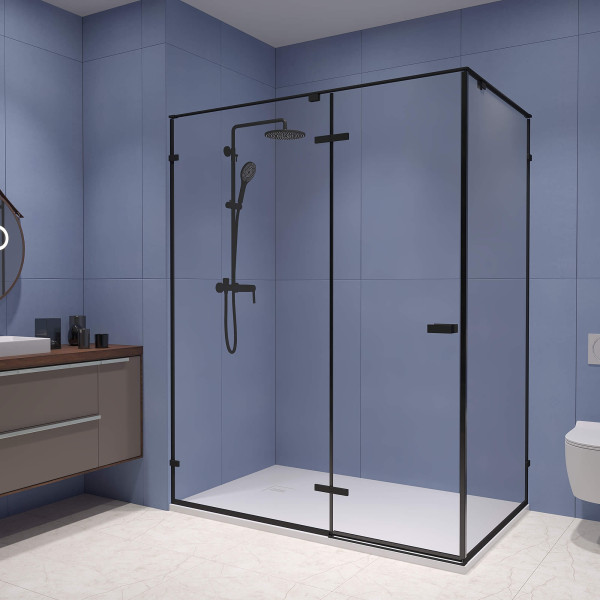 Душевой уголок RGW Stilvoll 100x80 стекло прозрачное, профиль черный (353204008-14) Душевой уголок RGW Stilvoll 100x80 стекло прозрачное, профиль черный (353204008-14)