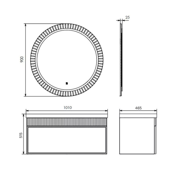 Тумба подвесная с раковиной Comforty Мадрид 1000x465x515 серый шёлк (00-00020148)