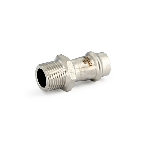Переход 22х3/4"Н Uni-Fitt (нержавеющая сталь, пресс) (772S3300) Переход 22х3/4"Н Uni-Fitt (нержавеющая сталь, пресс) (772S3300)