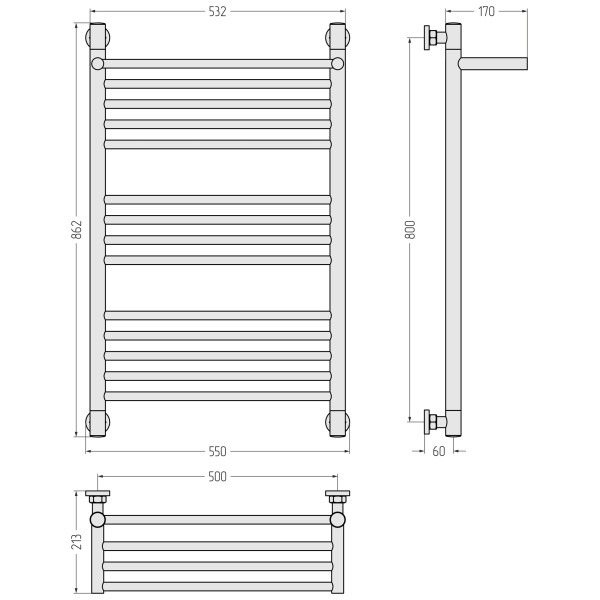 Полотенцесушитель водяной Сунержа Богема 1 П + Да 800x500 матовый черный (31-0223-8050) Полотенцесушитель водяной Сунержа Богема 1 П + Да 800x500 матовый черный (31-0223-8050)