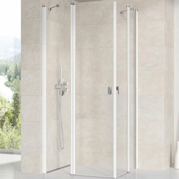 Дверь душевая Ravak Chrome 120x195 стекло прозрачное, профиль белый (1QVG010Z1)