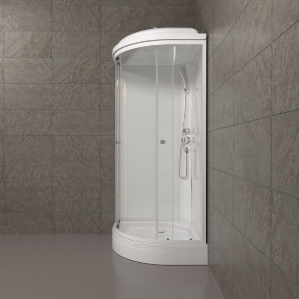 Душевая кабинаTriton Экстра 880x880 стекло прозрачное, профиль белый (DK351)