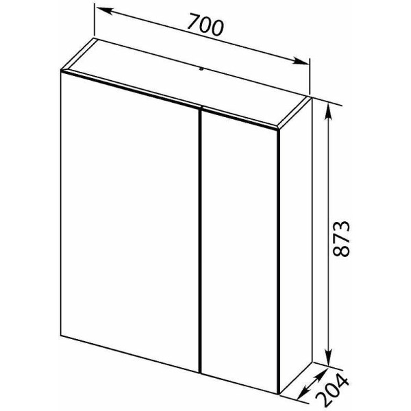 Зеркало-шкаф Aquanet Нью-Йорк 70x87,3 орех (00203952)