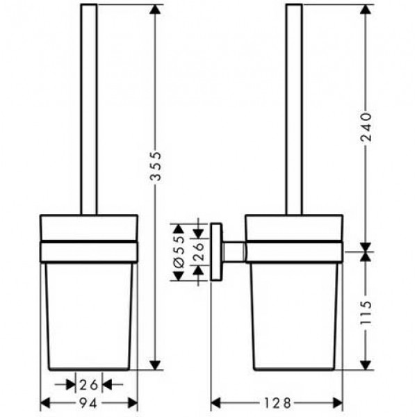 Ёршик настенный Hansgrohe Logis Universal хром (41722000)