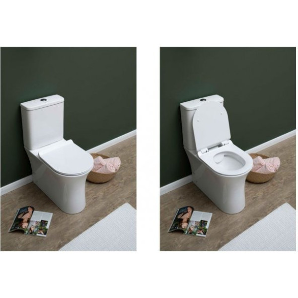 Унитаз напольный Aquanet Roll-C с сиденьем Soft Close (210764)