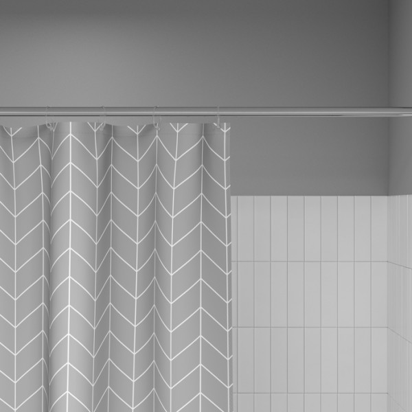 Шторка для ванн текстильная Iddis Base 240x200 серая (BD06P24i11)