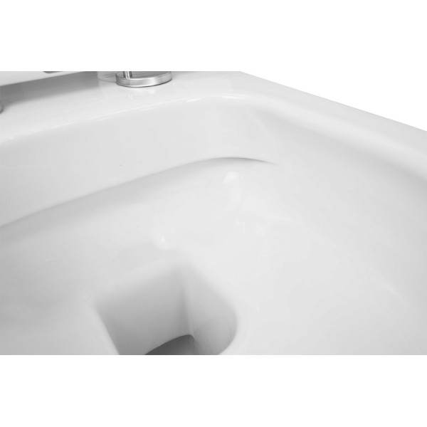 Унитаз подвесной Ferio безободковый с сиденьем микролифт 545x360x330 (87565)