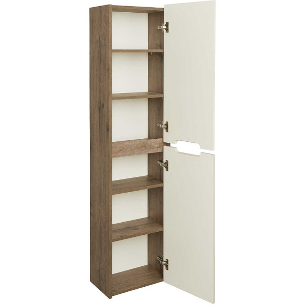 Шкаф-колонна Aquaton Оливия Бежевый/Дуб веллингтон (1A254603OLVG0)