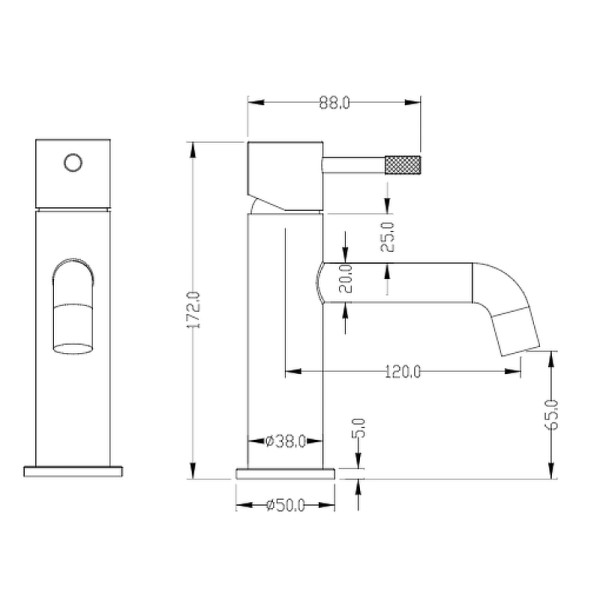 Смеситель для раковины Boheme Uno Black (461-B)