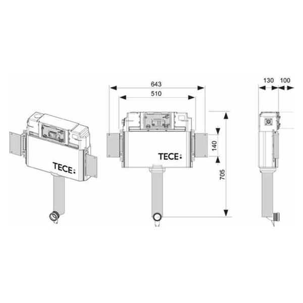 Бачок смывной скрытого монтажа TECEprofil Uni (9041008) Бачок смывной скрытого монтажа TECEprofil Uni (9041008)