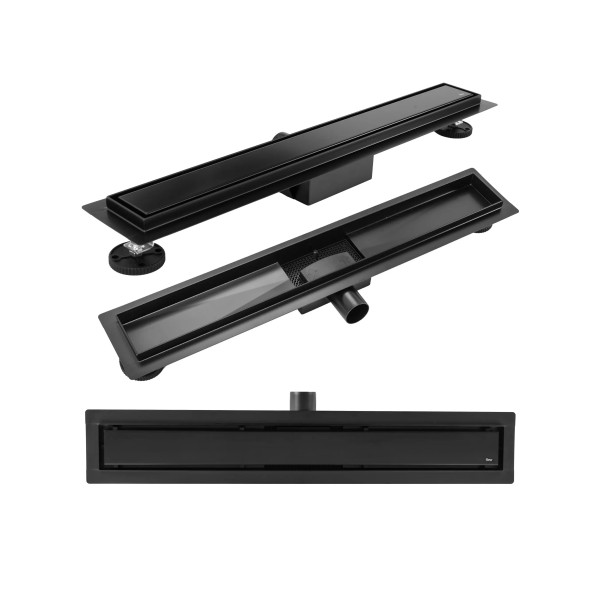 Лоток душевой Rea Neox 500 Black черный матовый (REA-G6600)