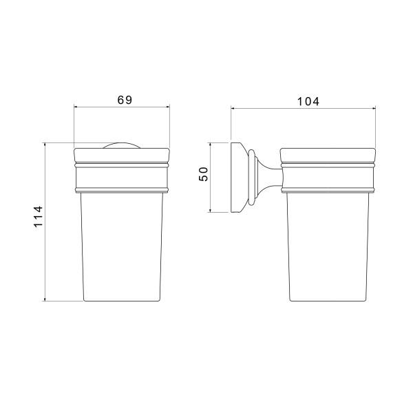 Стакан Aquatek Классик хром (AQ4527CR)